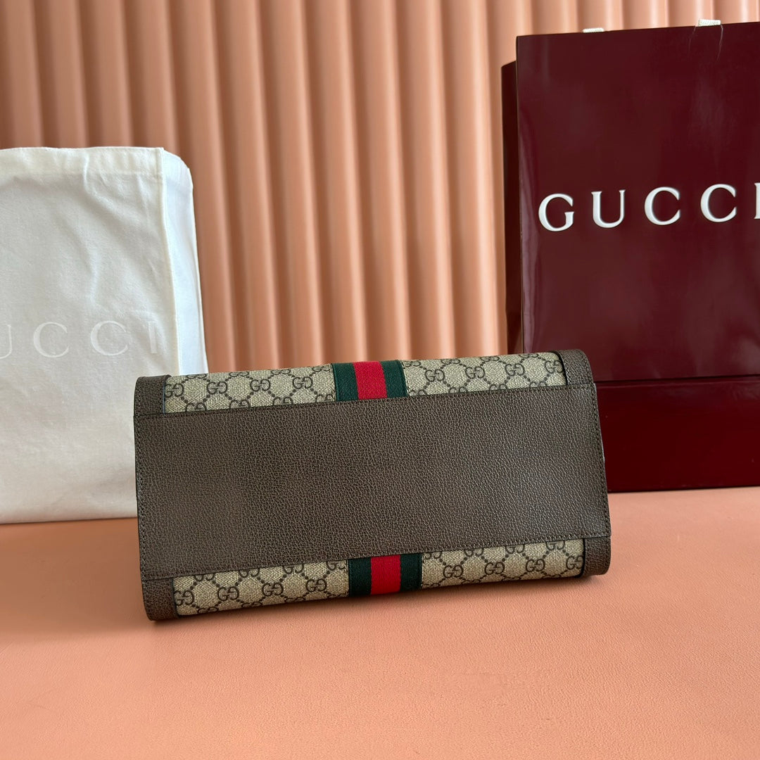 Ophidia GG Medium Tote Bag 33cm Beige Brown Canvas Leather