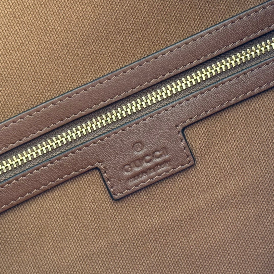 GG Beatrix Large Tote Bag Brown Smooth Leather GHW 272136