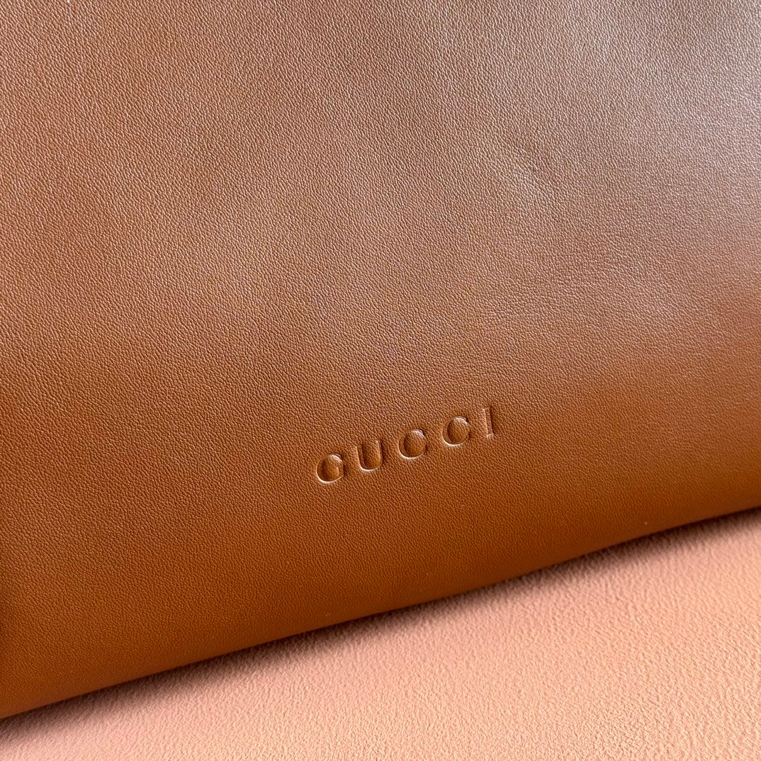 GG Beatrix Large Tote Bag Brown Smooth Leather GHW 272136