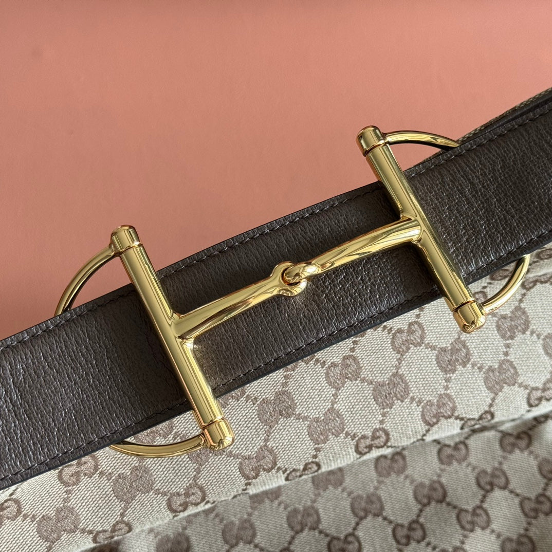 GG Beatrix Large Tote Bag  Beige & Dark Brown GG Monogram Fabric 272142