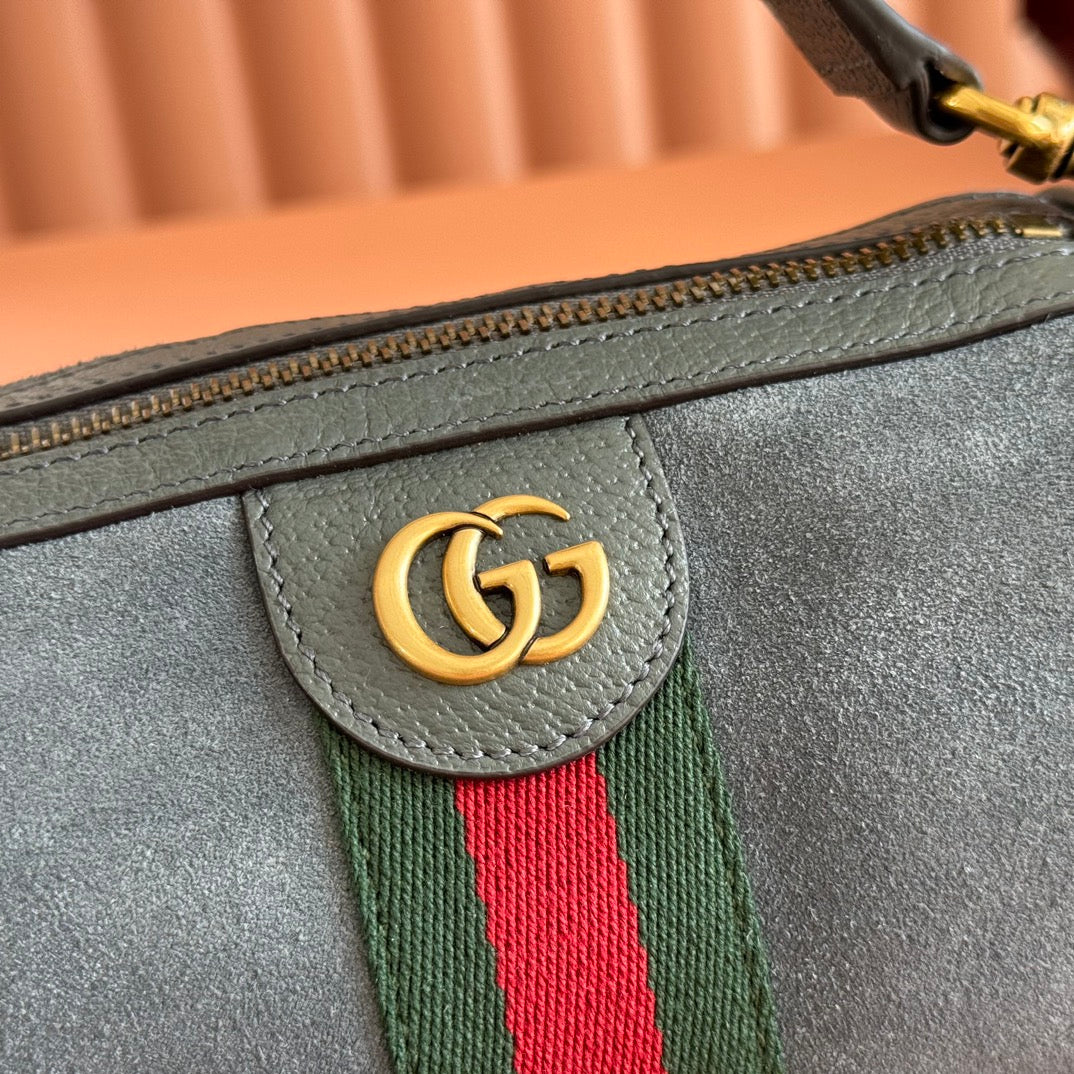 GG AW 25 Ophidia Mini Bag 18.5 Dark Grey Suede
