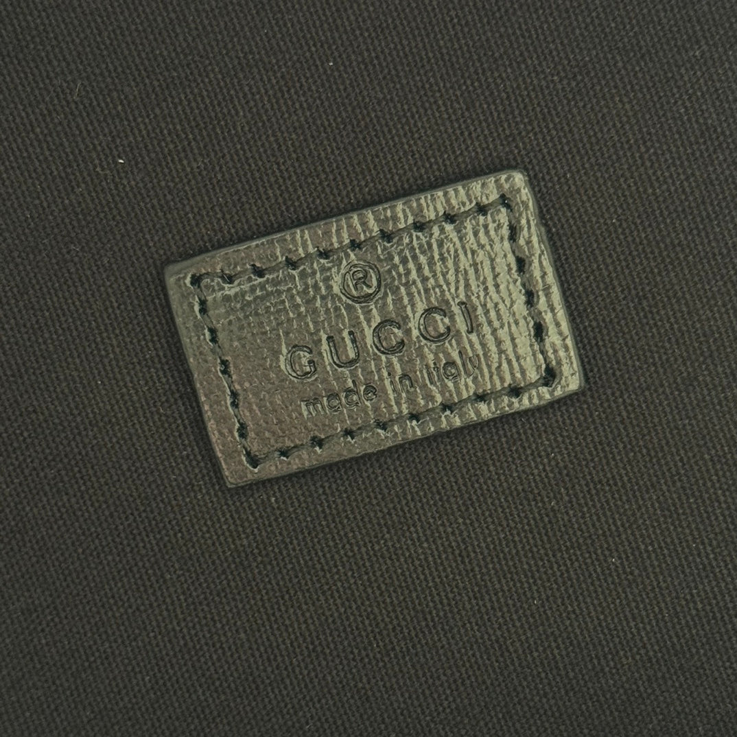 Gucci Interlocking G Backpack in Black GG Supreme Canvas Leather 273684