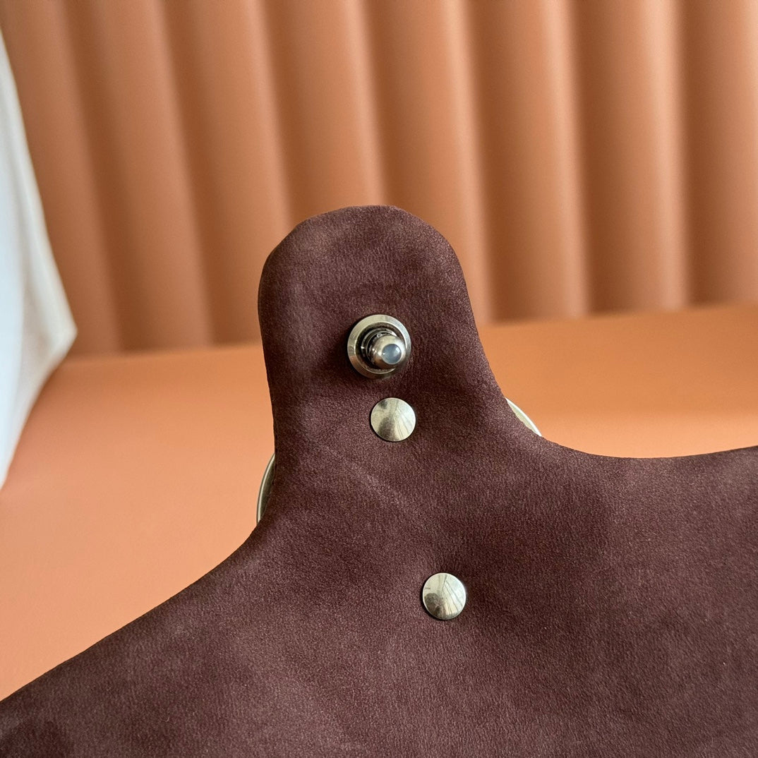 Gucci Marmont Bag 26 Red Brown Suede Gold Hardware 272099