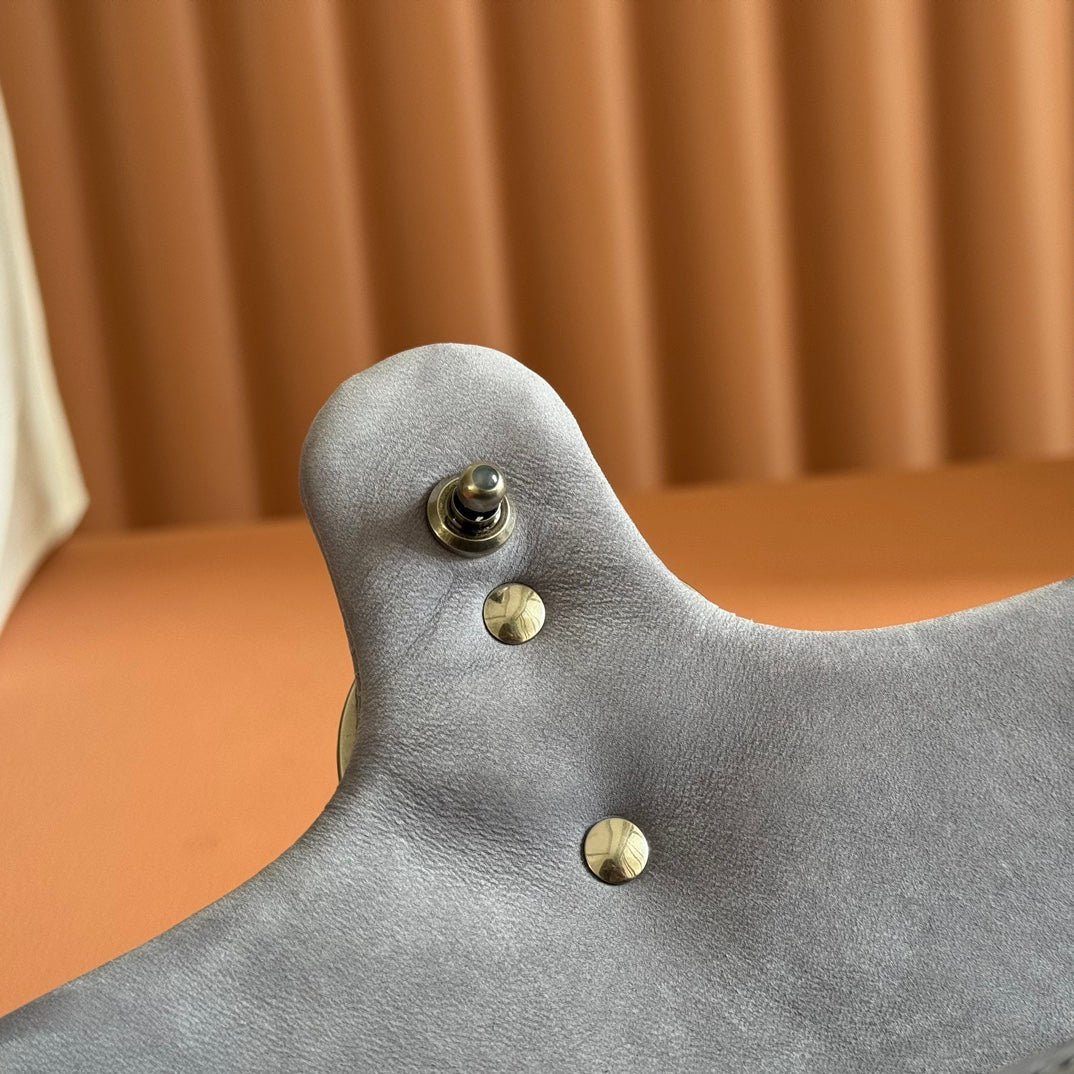 GG Marmont Medium Shoulder Bag Dusty Blue Suede 272094