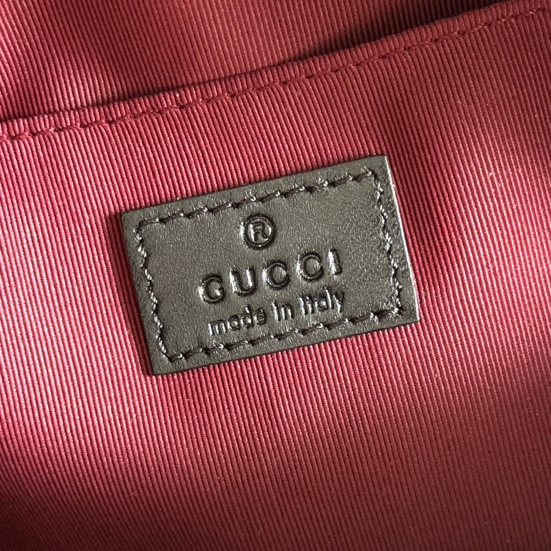 GG 2025 Marmont Bag 24cm Black Gold Lambskin 273724