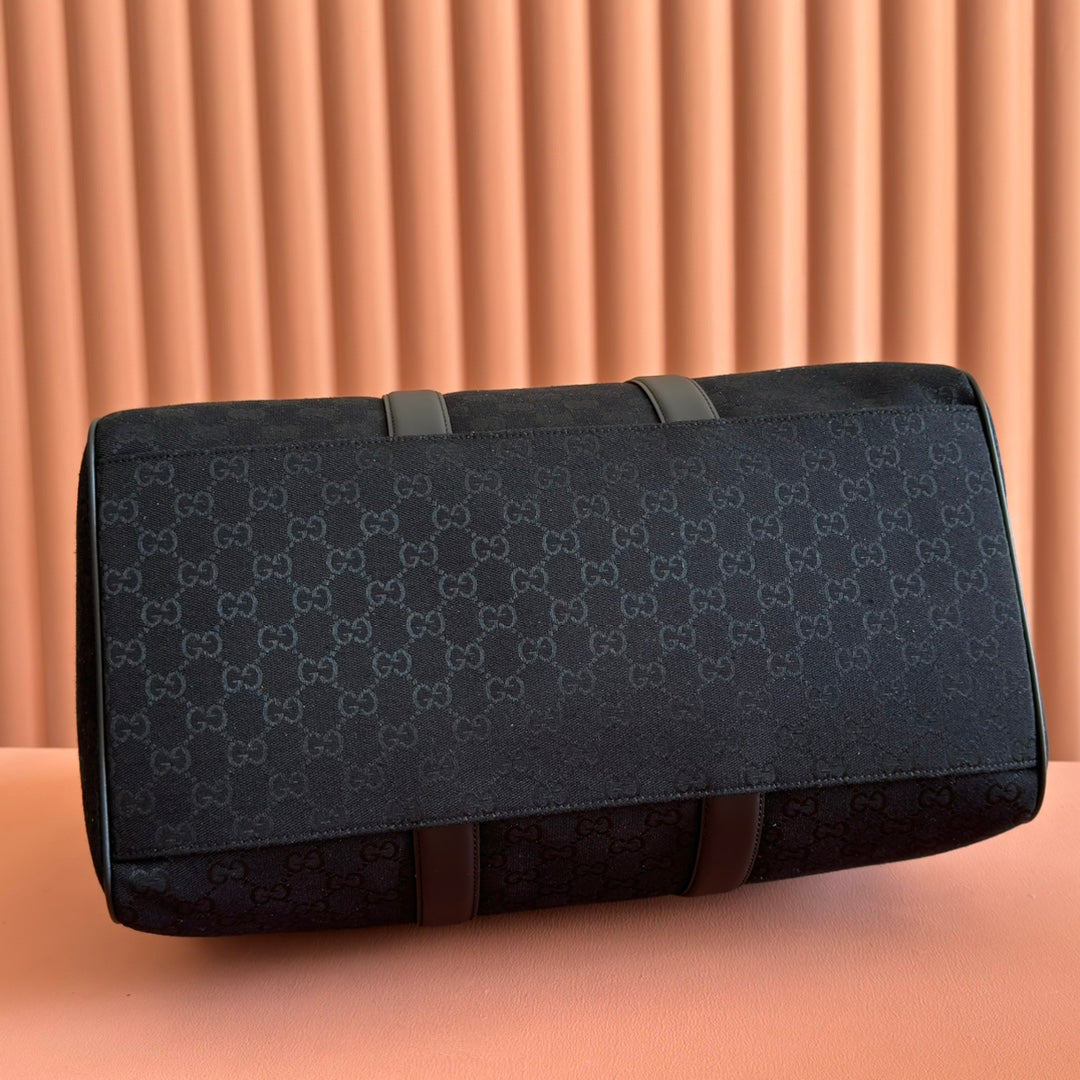 GG FW25 Monogram Medium Duffle Bag Black Fabric