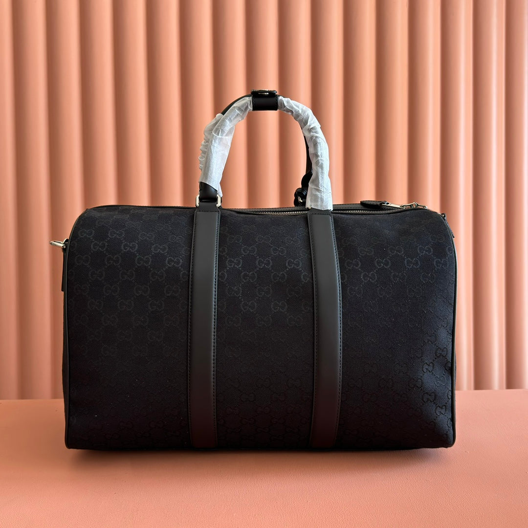 GG FW25 Monogram Medium Duffle Bag Black Fabric