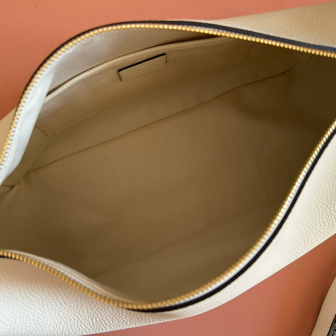 Gucci Half Horsebit Mini Bag 31.5 White Grain Cowhide 273166