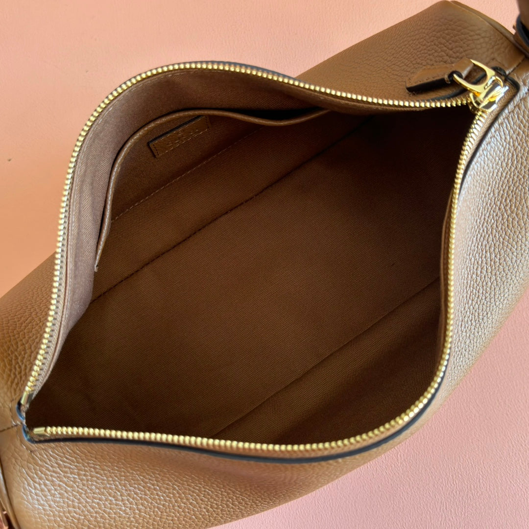 Gucci Half Horsebit Mini Bag 31.5 Brown Grain Cowhide 273167