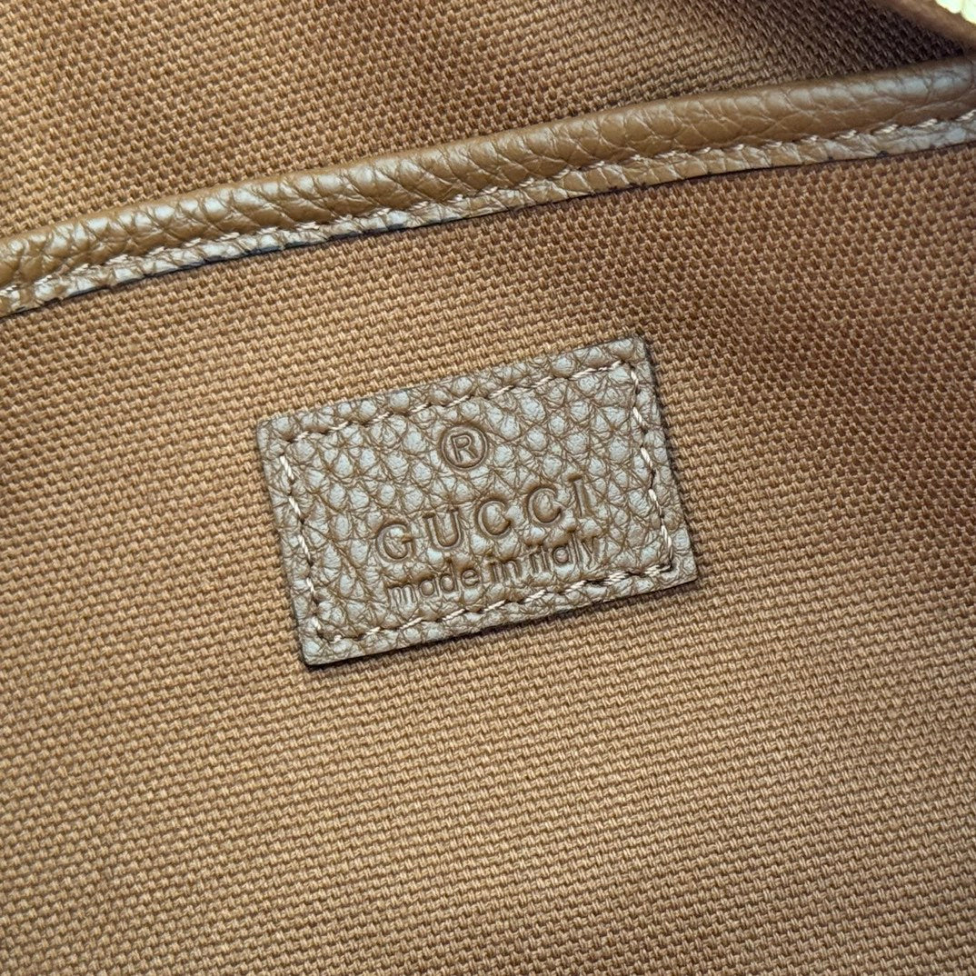 Gucci Half Horsebit Mini Bag 31.5 Brown Grain Cowhide 273167