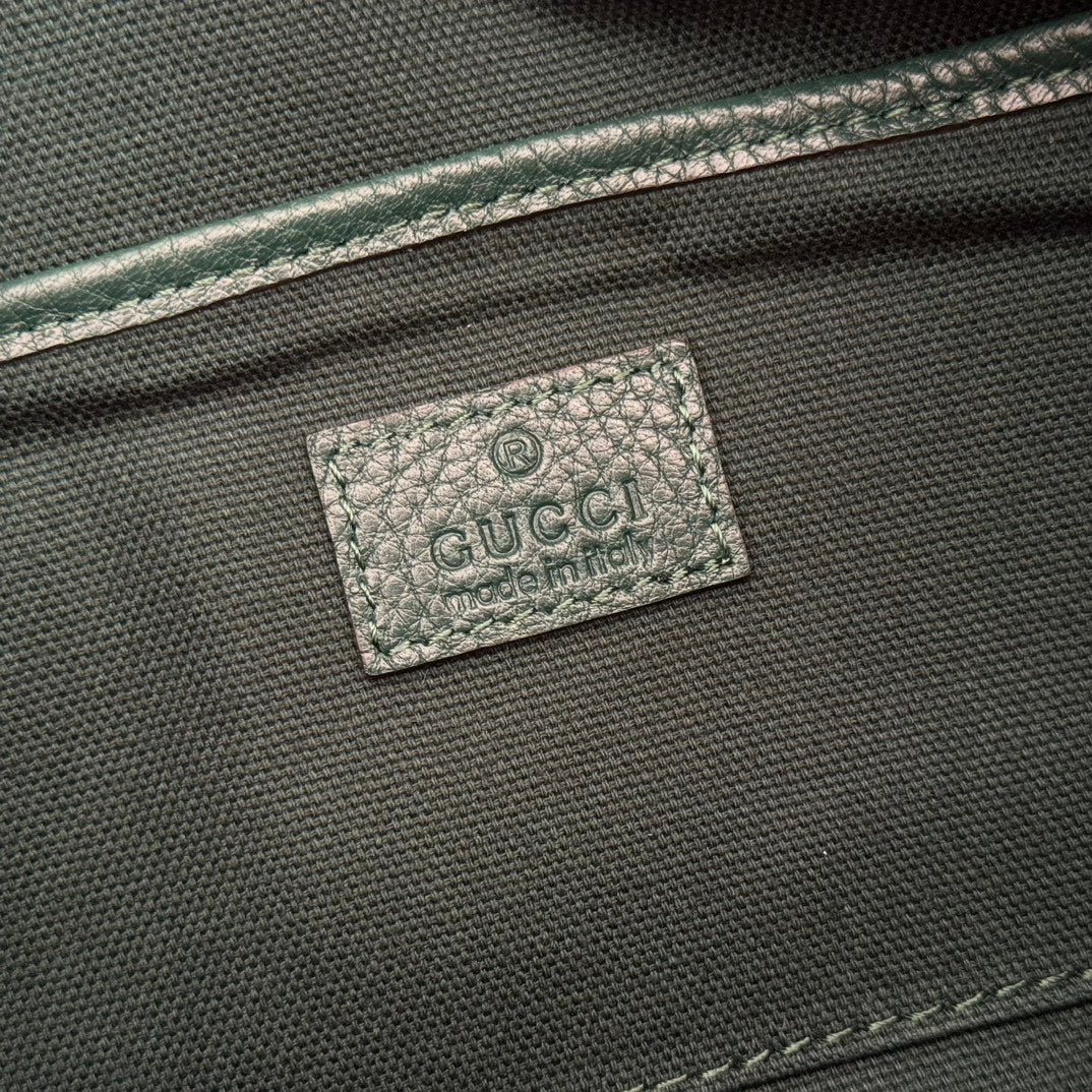 Gucci Half Horsebit Mini Bag 31.5 Steel Teal Grain Cowhide