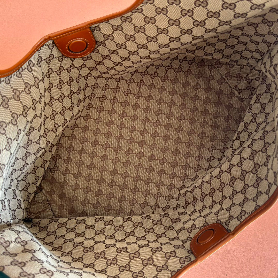 GG Giglio Large Tote Bag 60cm Brown Leather