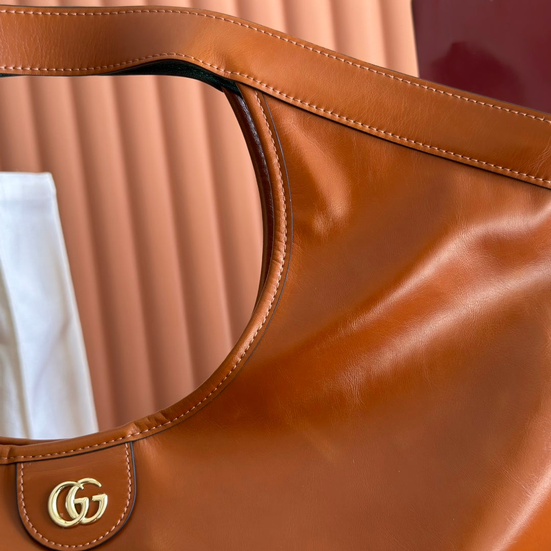GG Giglio Large Tote Bag 60cm Brown Leather