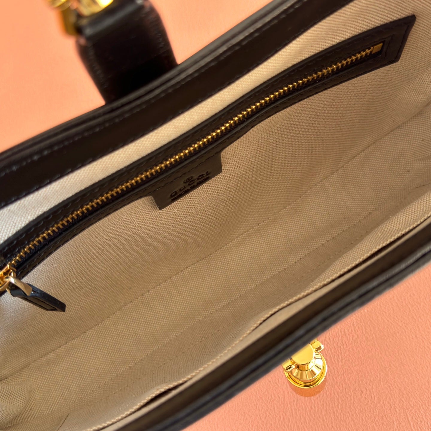 GG Jackie 1961 Small Shoulder Bag Black White Calfskin 280971