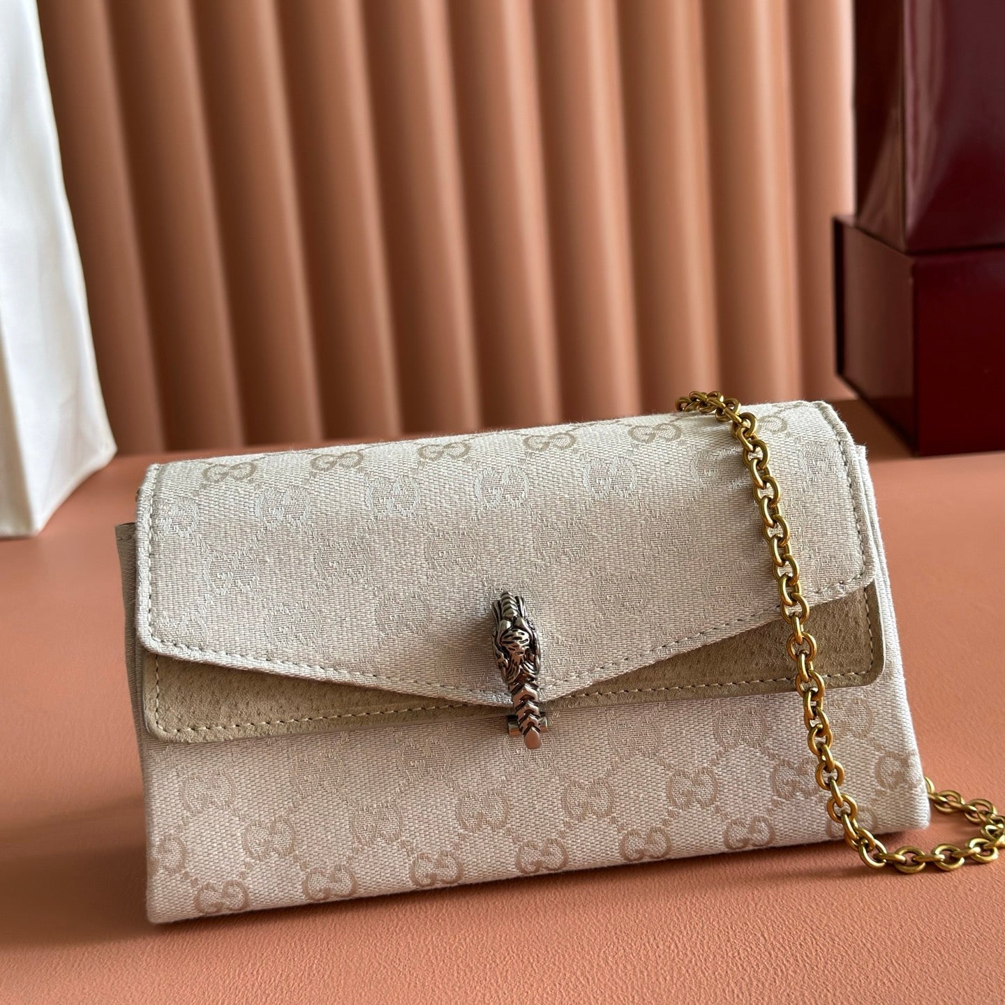 GG Dionysus Small Shoulder Bag Off White Canvas 292584