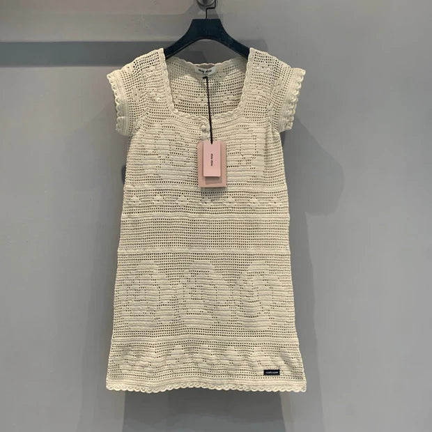MiuMiu 2026 Dress Cream Wool 646099