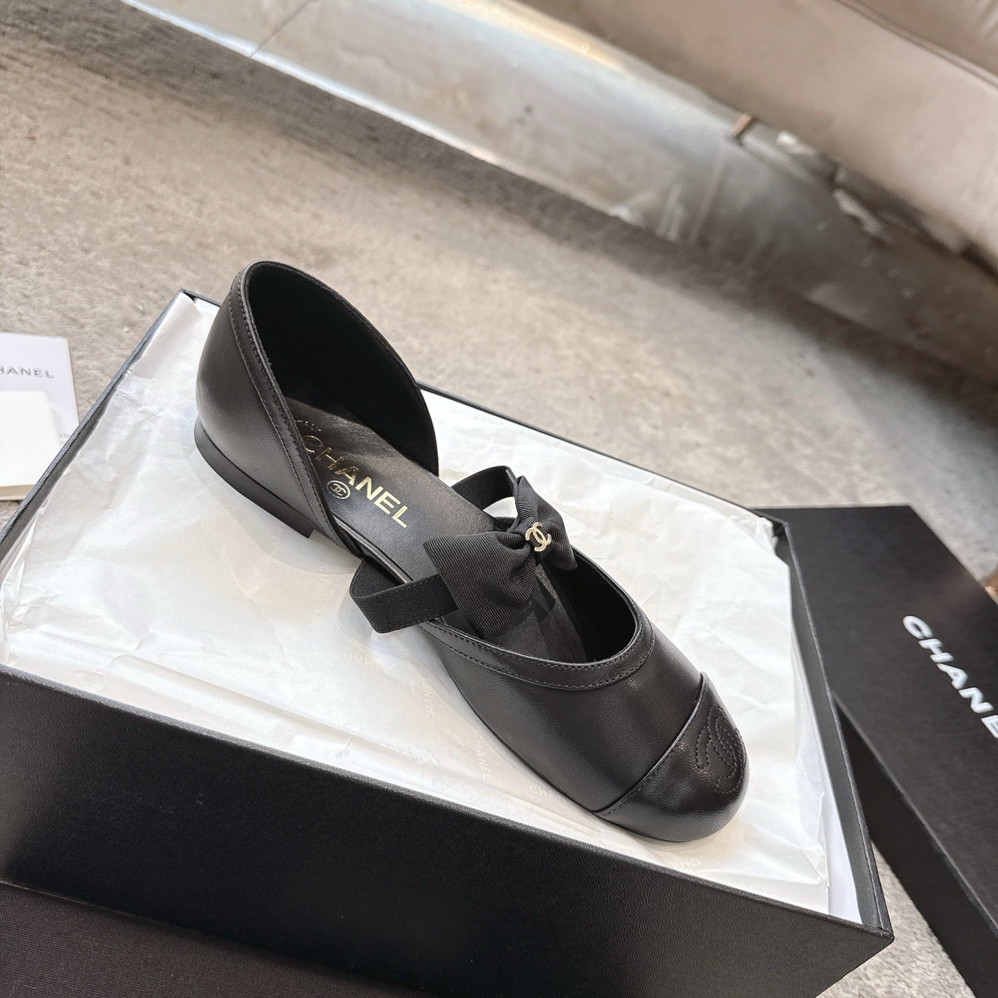 CC  25b Fall-Winter Mary Janes 15mm Black Calfskin & Sheepskin 415775