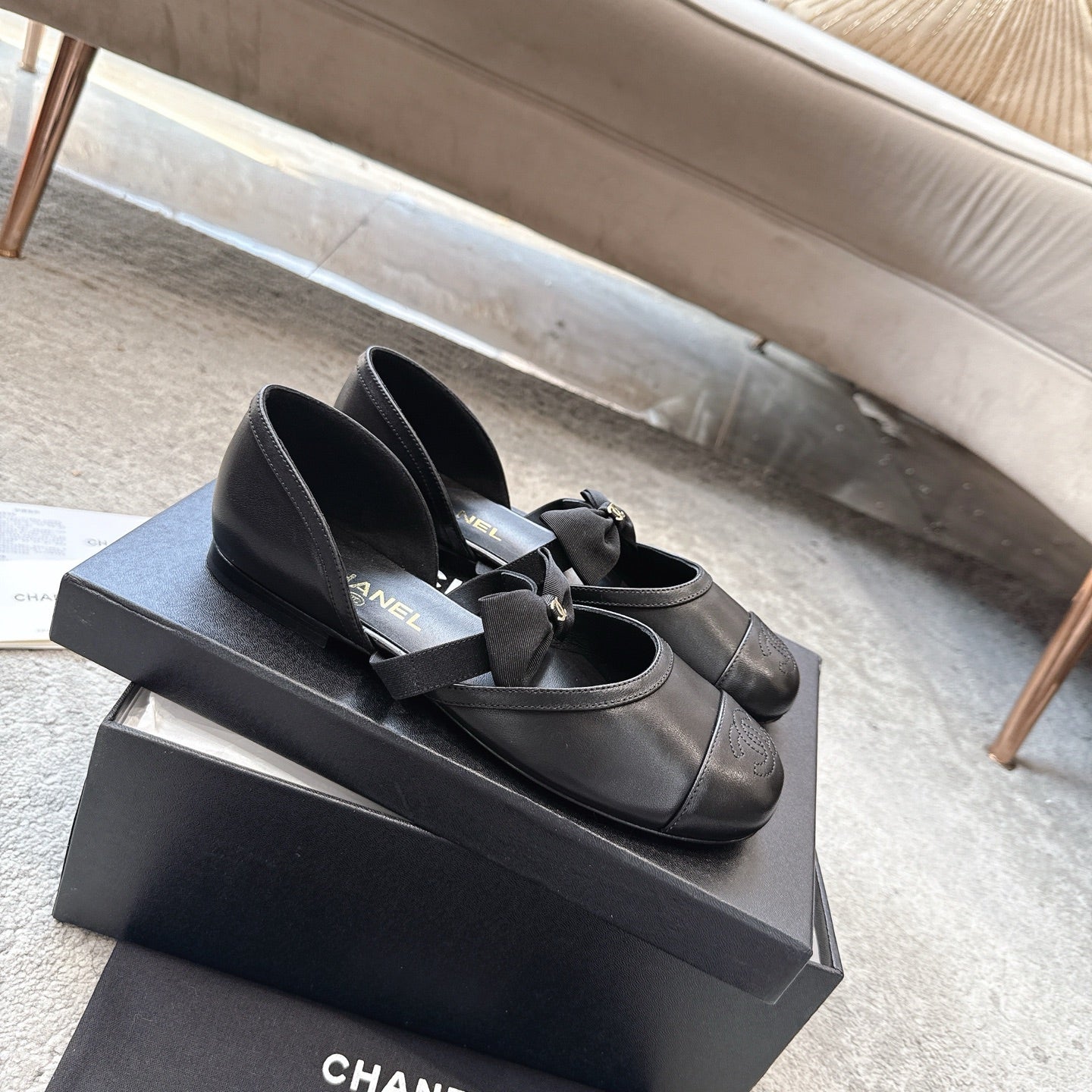 CC  25b Fall-Winter Mary Janes 15mm Black Calfskin & Sheepskin 415775