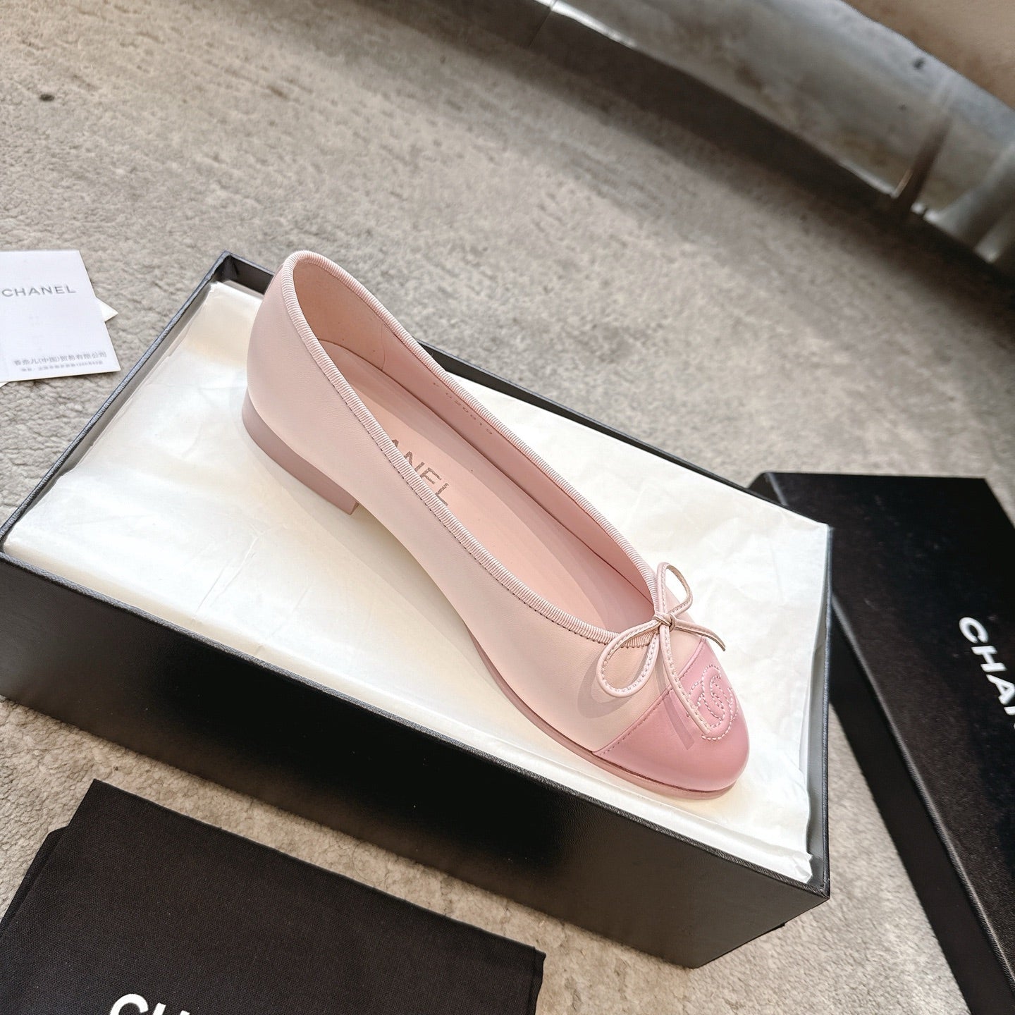 CC ²⁰²⁰𝐬𝐬 Ballet Flat Muted Pink Sheepskin 527680