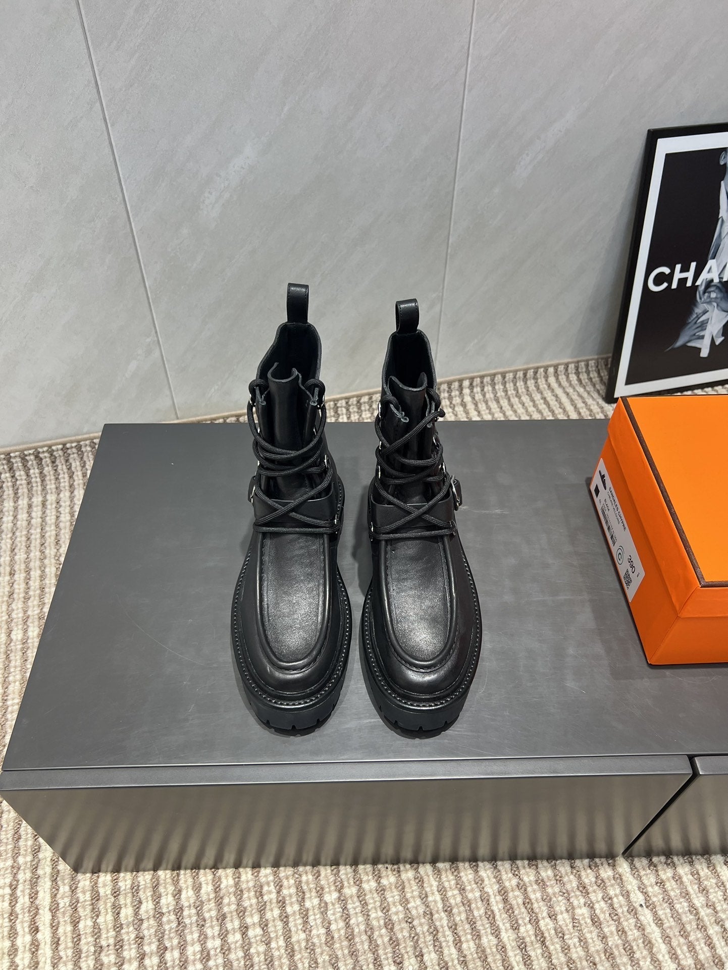 HM 25s Tobacco Boots 30mm Black Cowhide 442554