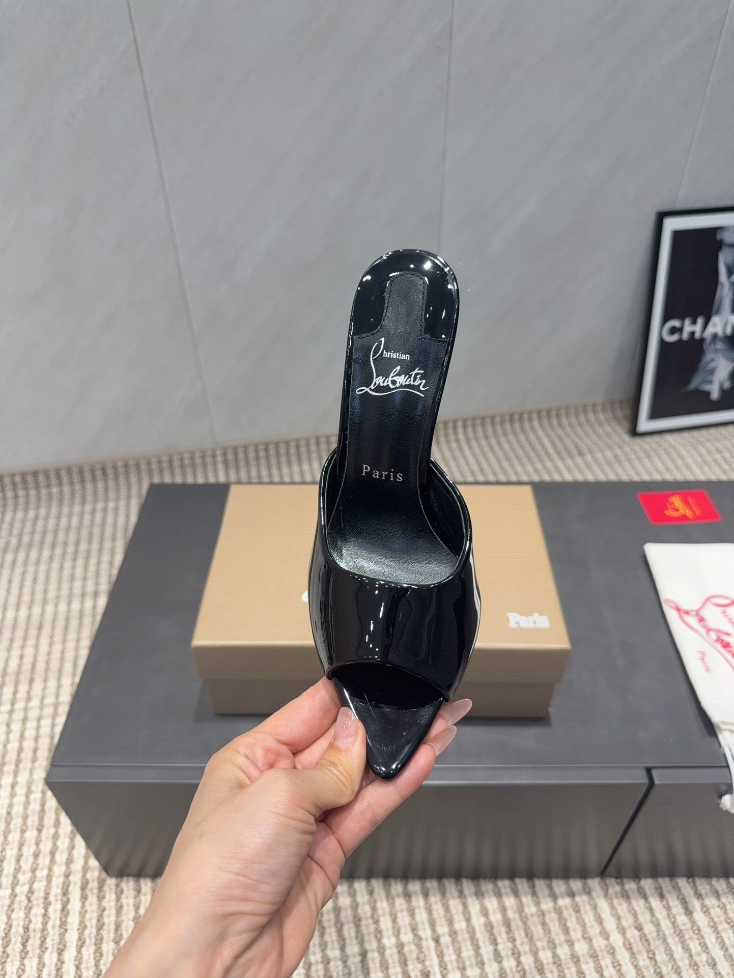 CL Miss Z 100 Mule Black Patent Leather 539719