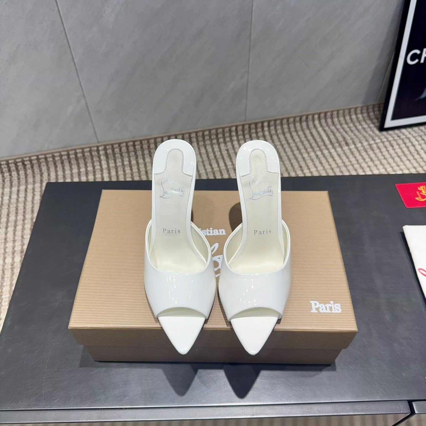 CL Miss Z 100 Mule White Patent Leather 539720