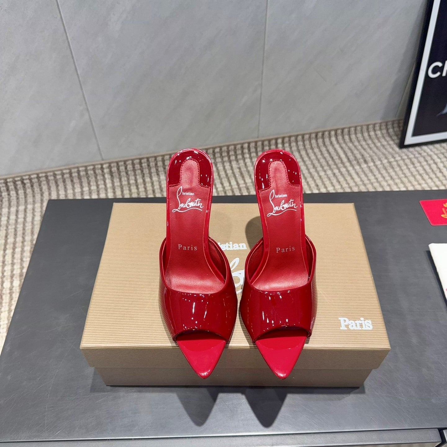 CL Miss Z 100 Mule Dark Red Patent Leather 539721