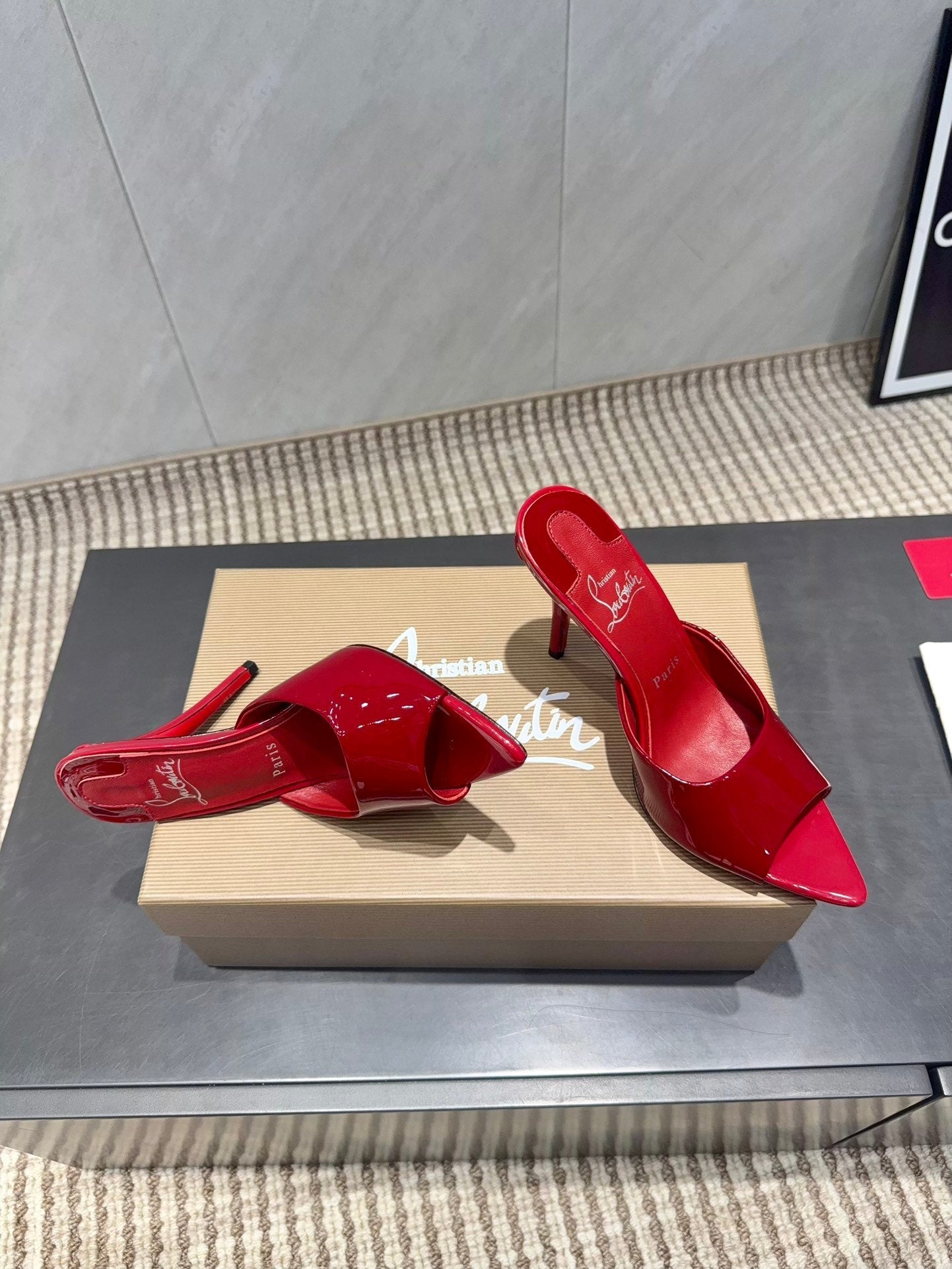 CL Miss Z 100 Mule Dark Red Patent Leather 539721