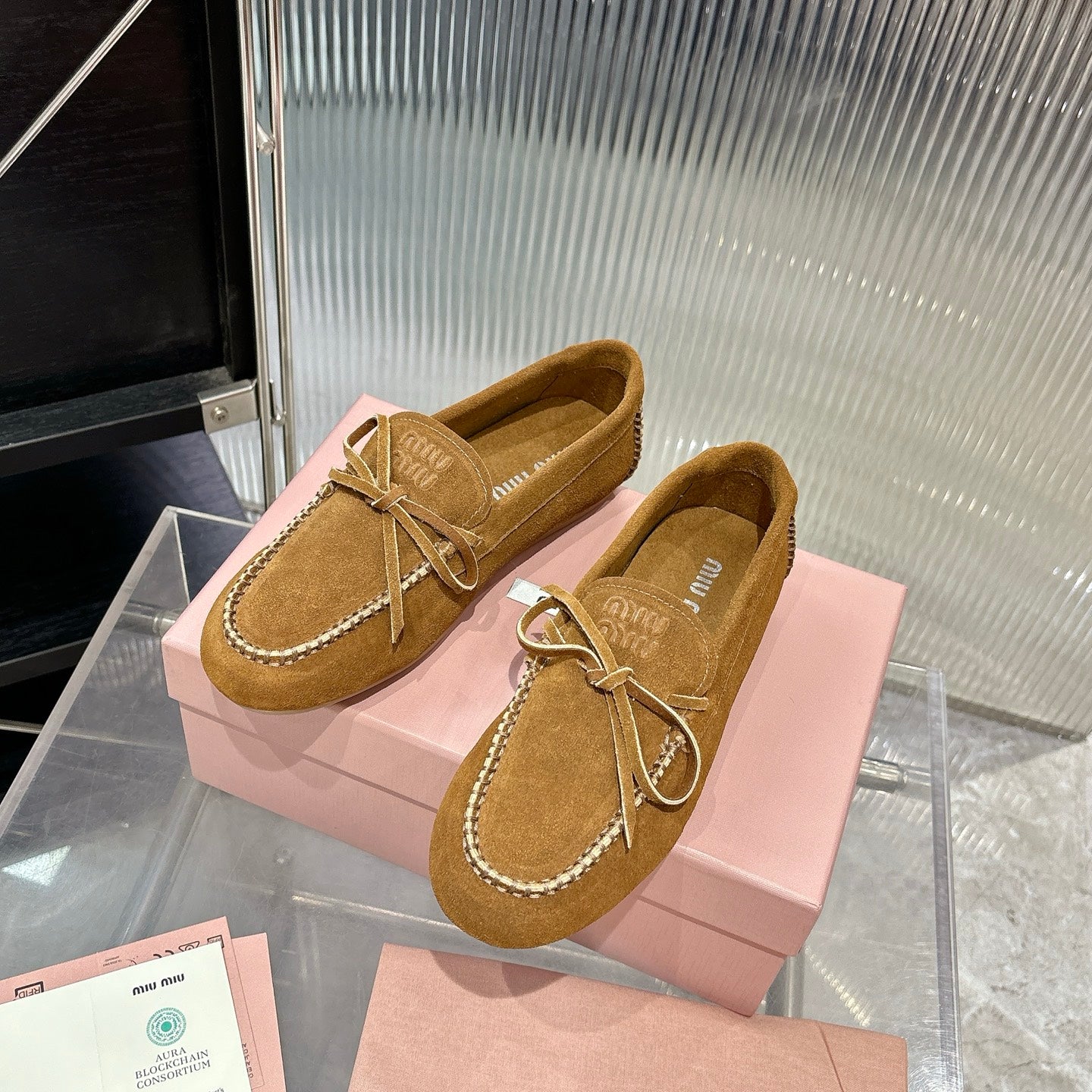 Miu 26s Loafer Camel Suede 683948