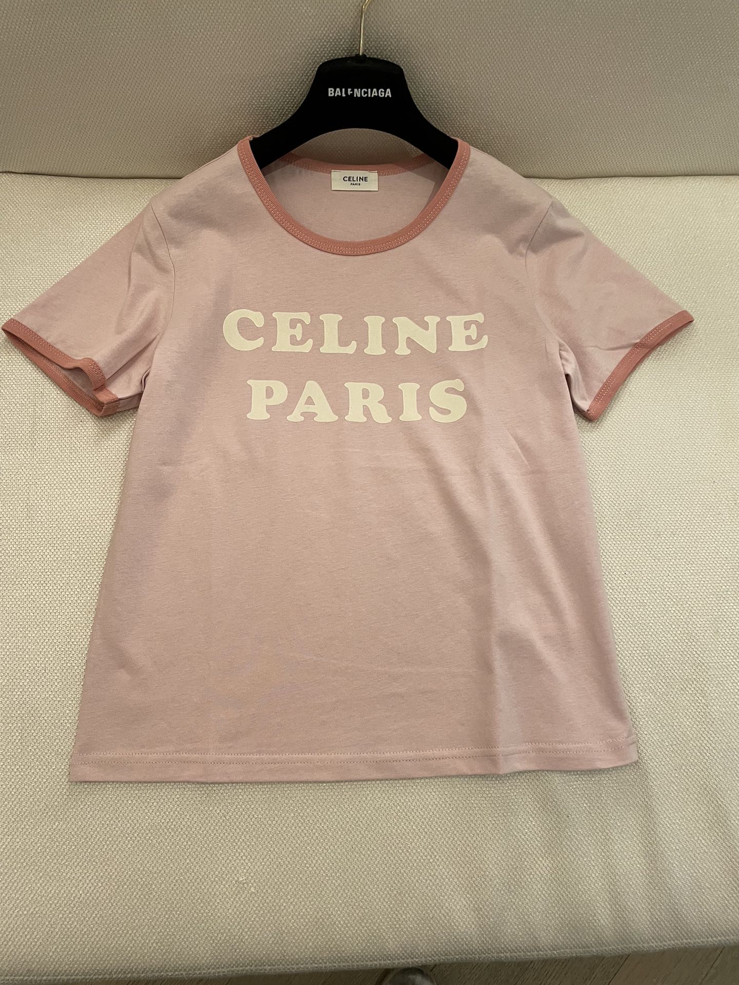 Celine 25 T-shirt Pink Cotton