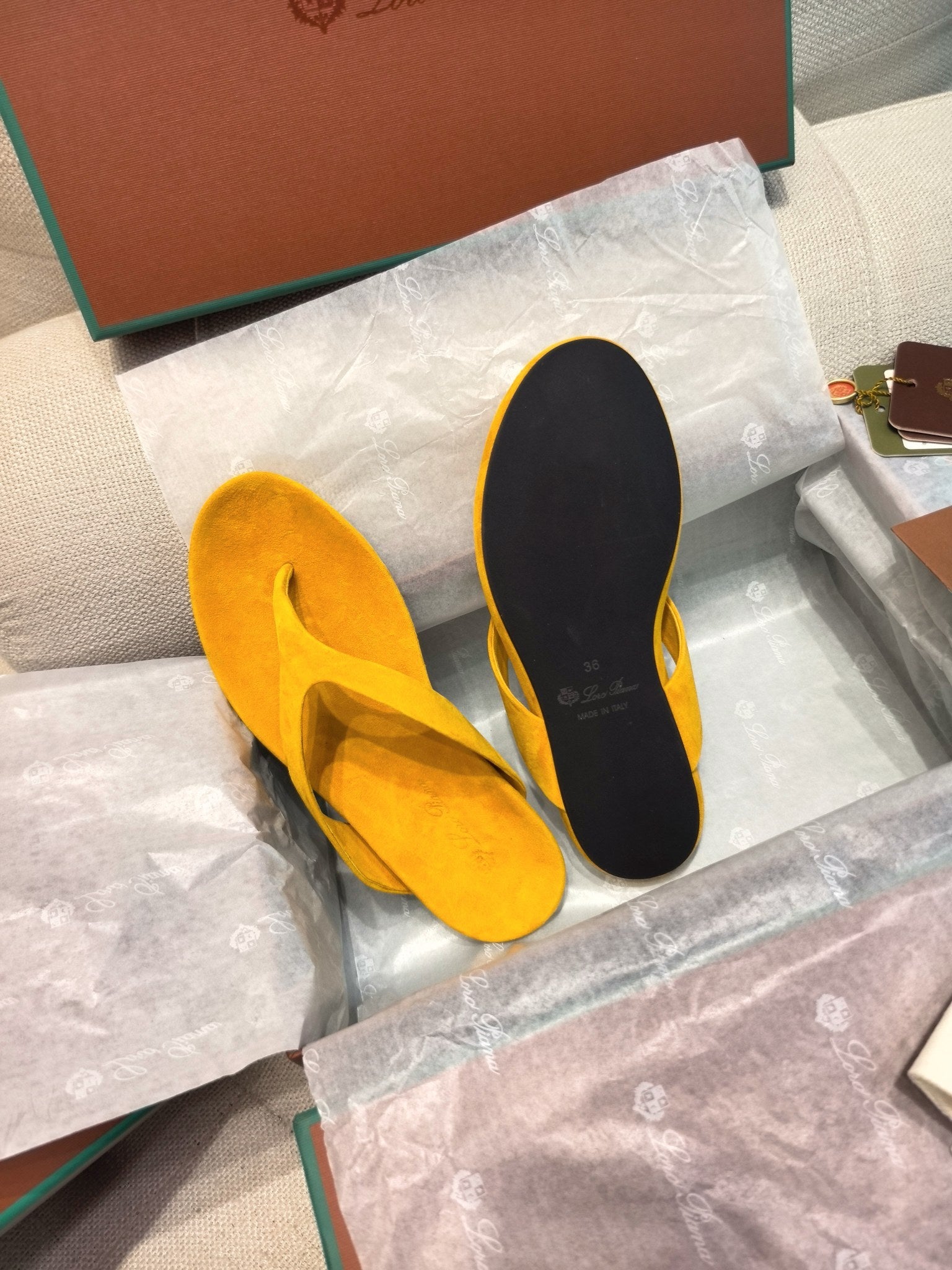 LP Ida Thong Sandal Yellow Suede 798917