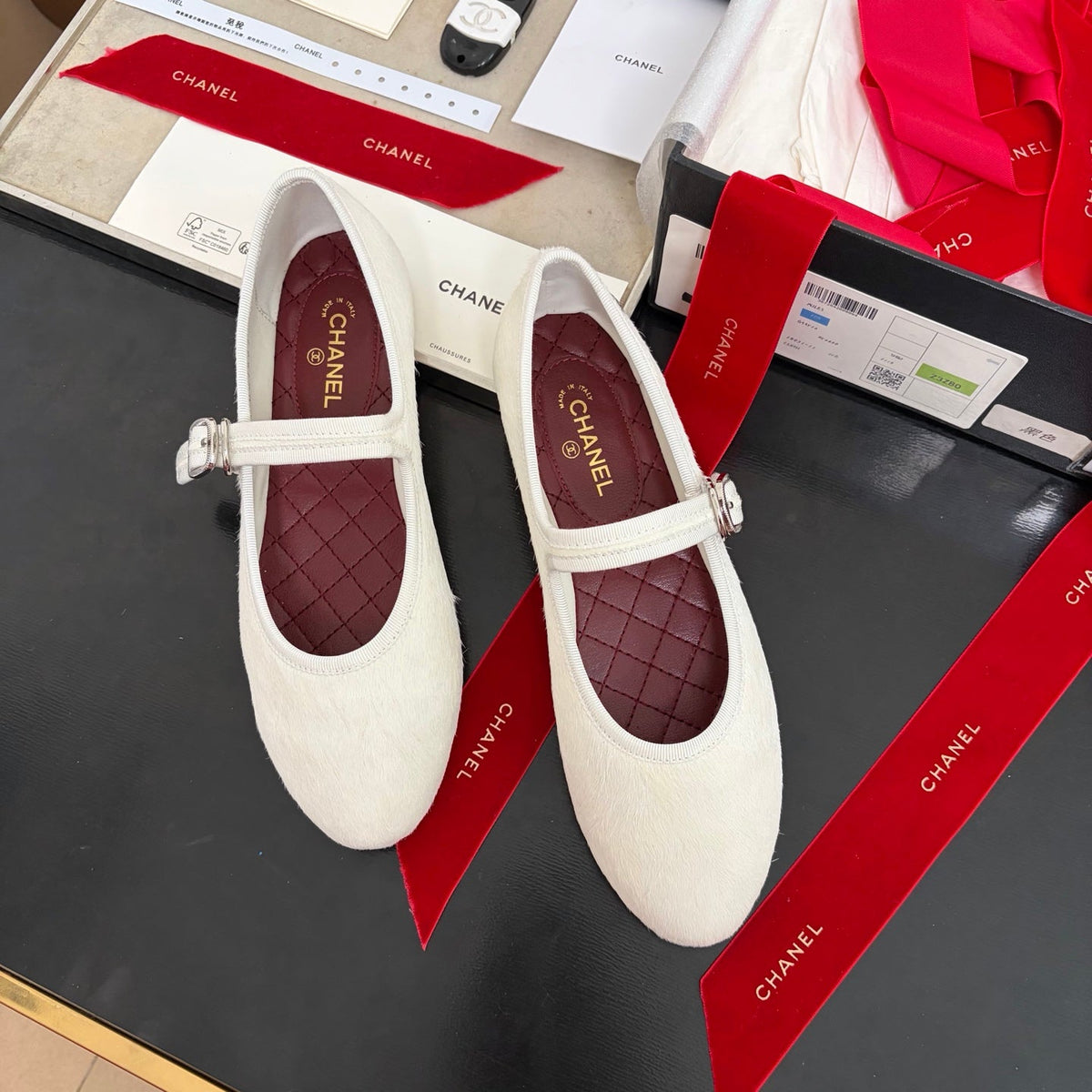 Chanel 26S Shoes Mary Jane White Pony Hair G47467
