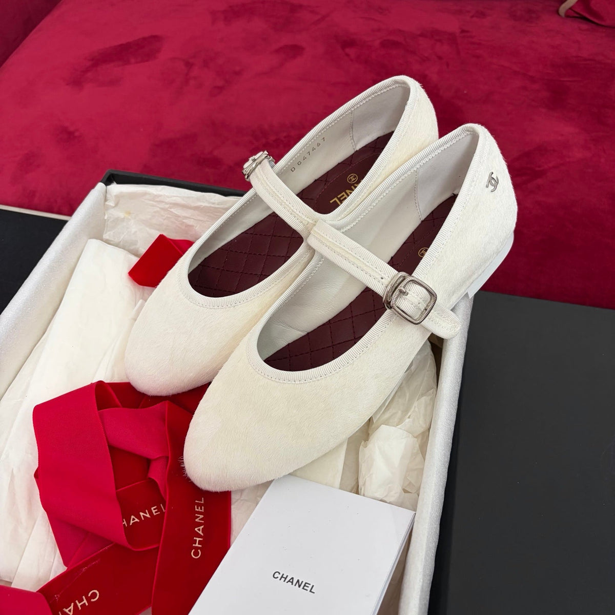 Chanel 26S Shoes Mary Jane White Pony Hair G47467