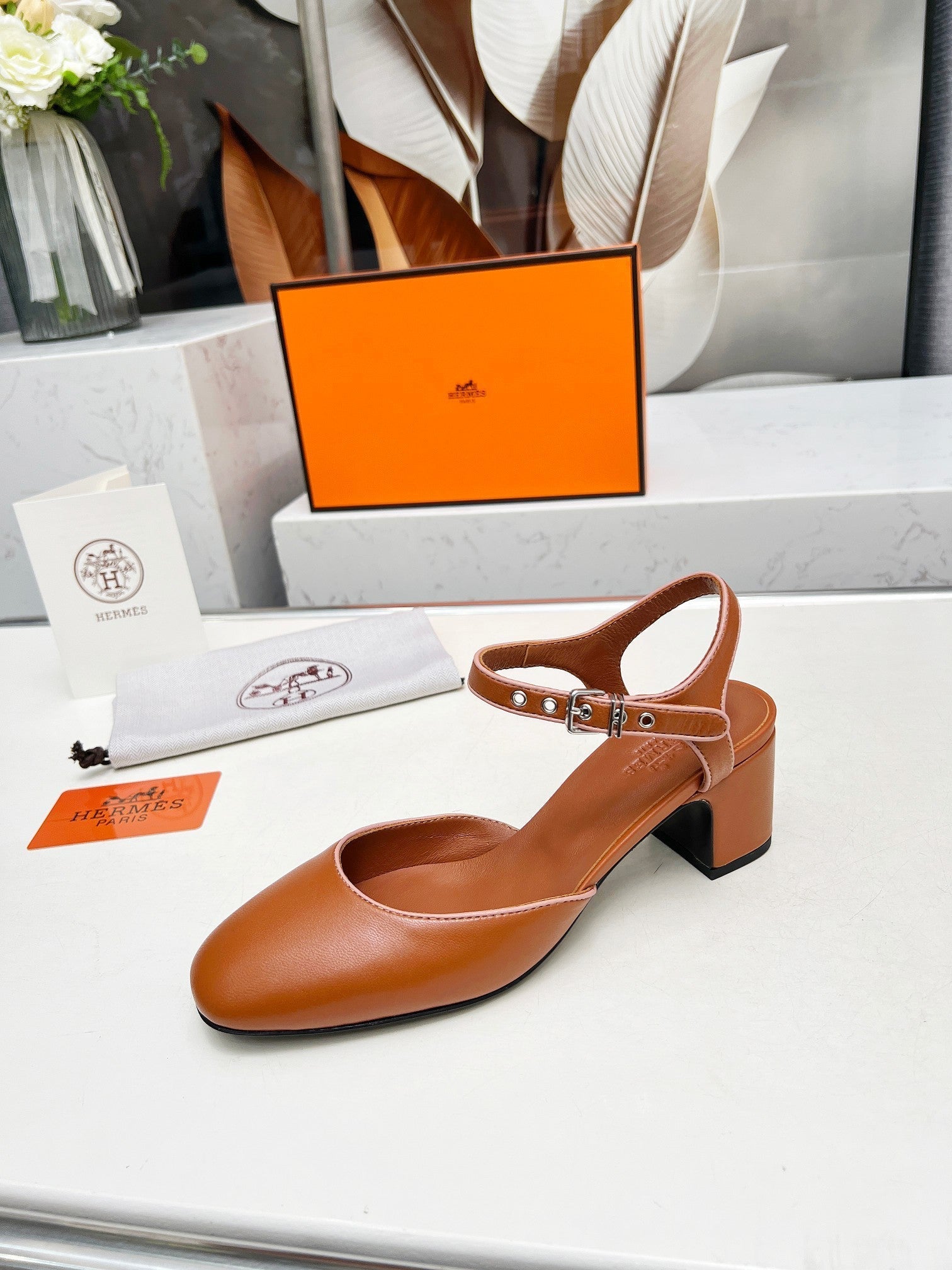 Kamilla ̉60 pump Tan Lambskin 214073