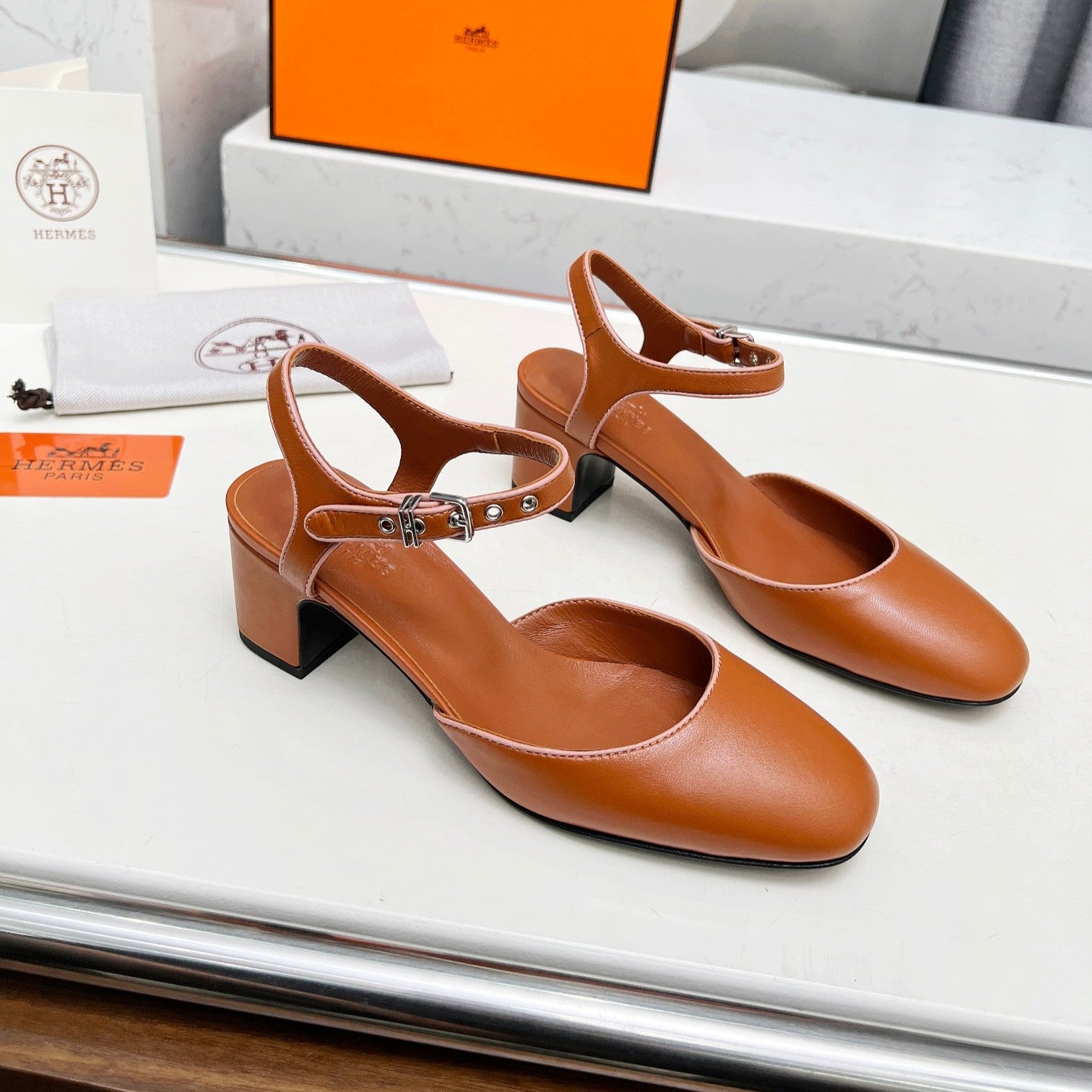 Kamilla ̉60 pump Tan Lambskin 214073