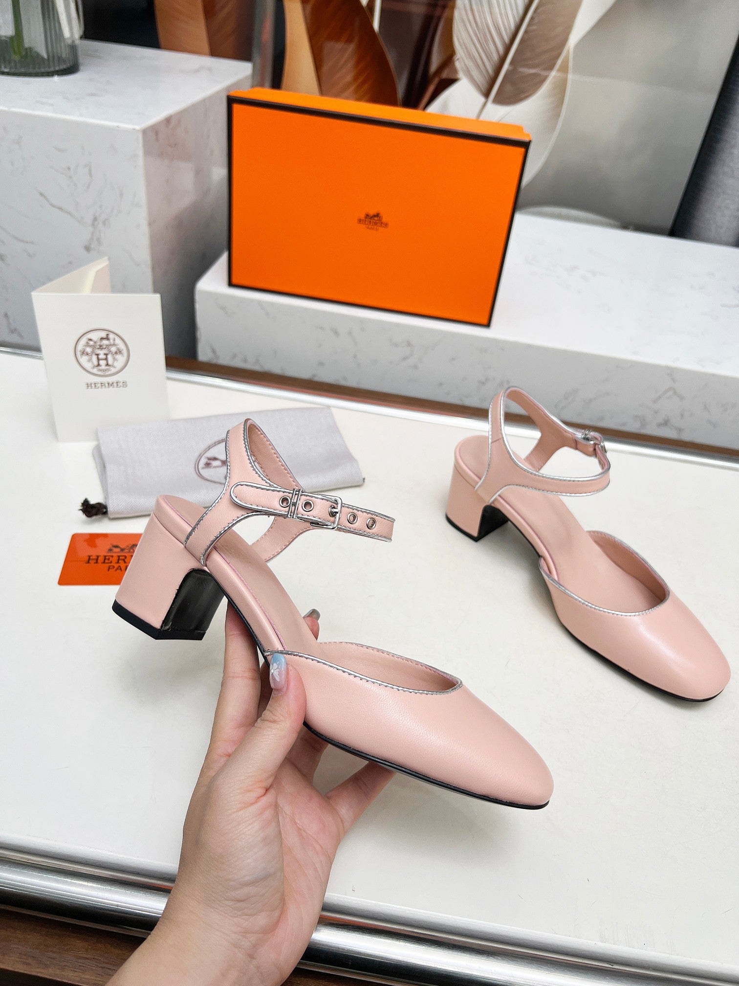 Kamilla ̉60 pump Pink Lambskin 214072