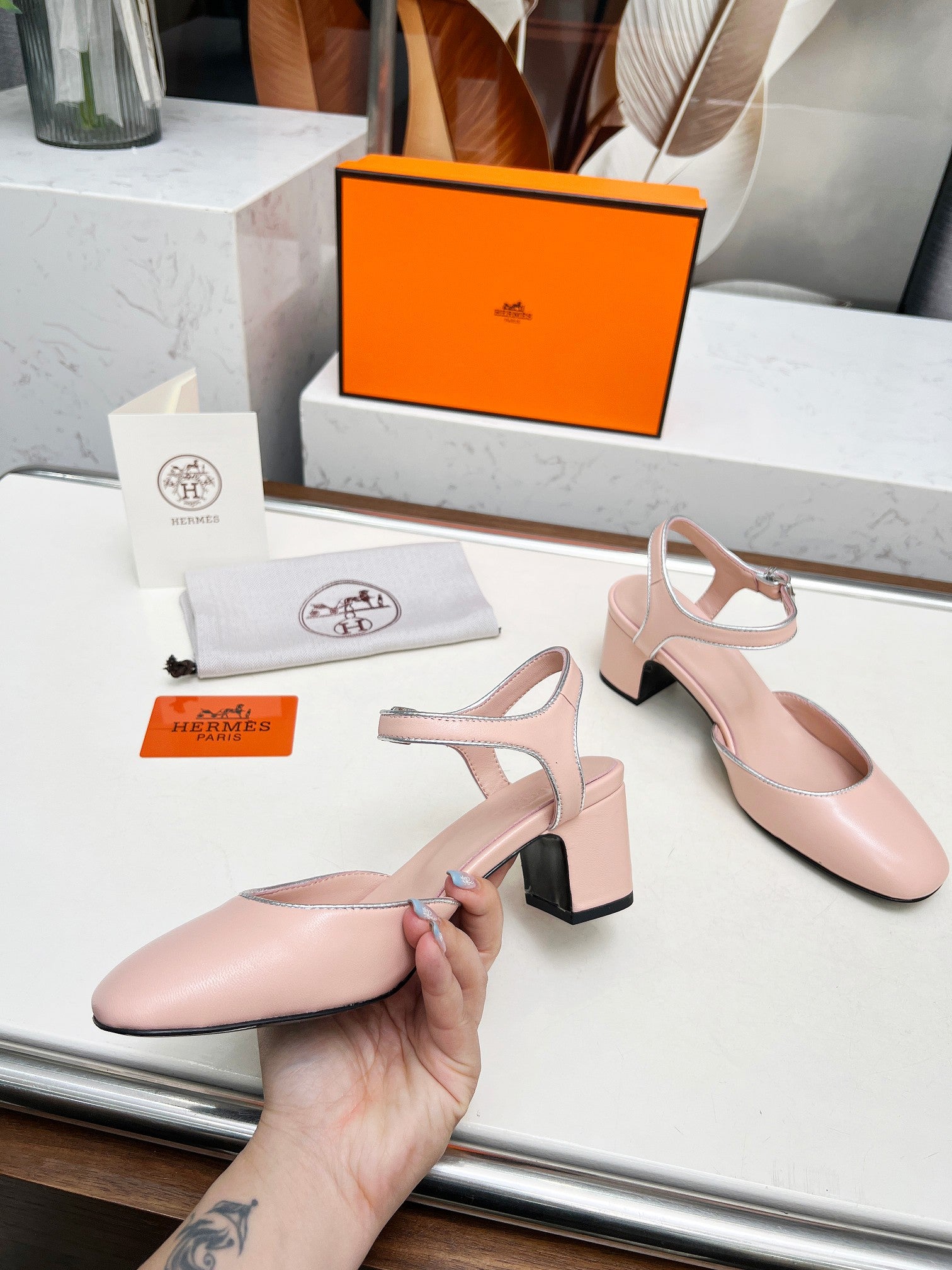 Kamilla ̉60 pump Pink Lambskin 214072