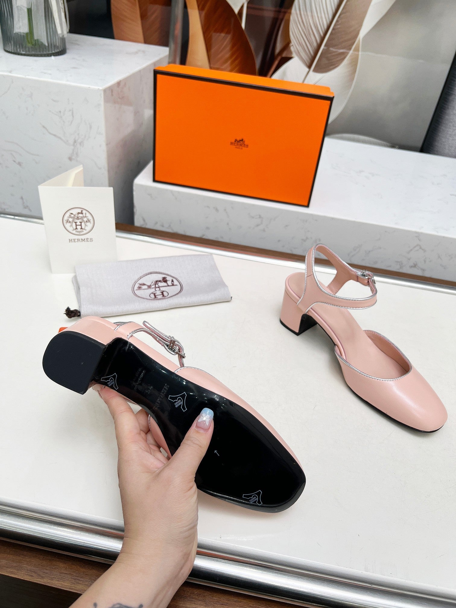 Kamilla ̉60 pump Pink Lambskin 214072