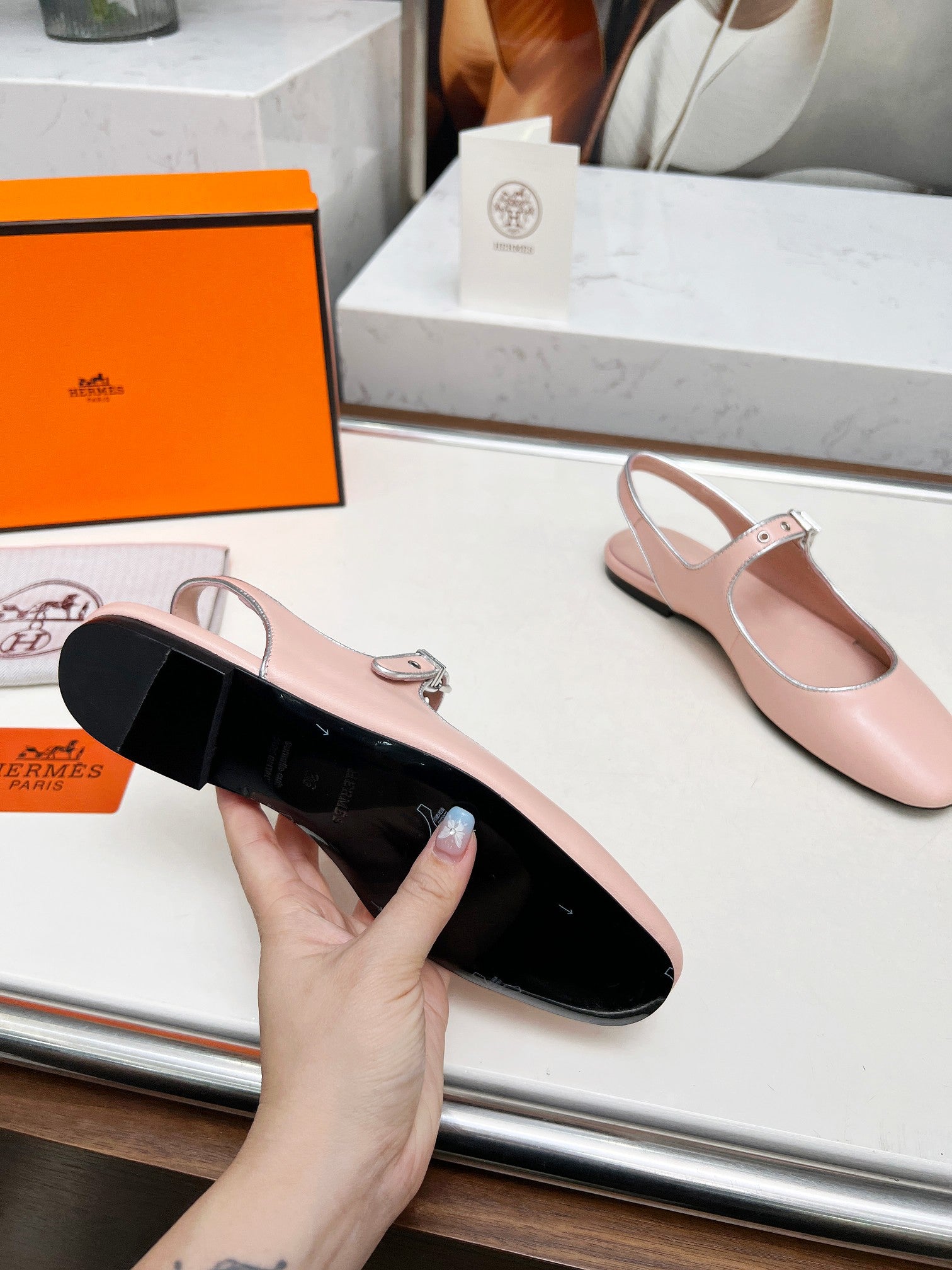 Kleo Slingback Pink Lambskin 214070