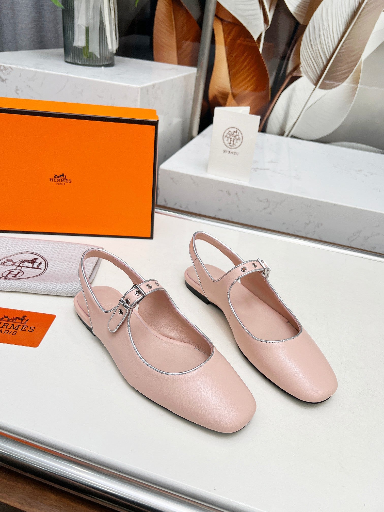 Kleo Slingback Pink Lambskin 214070