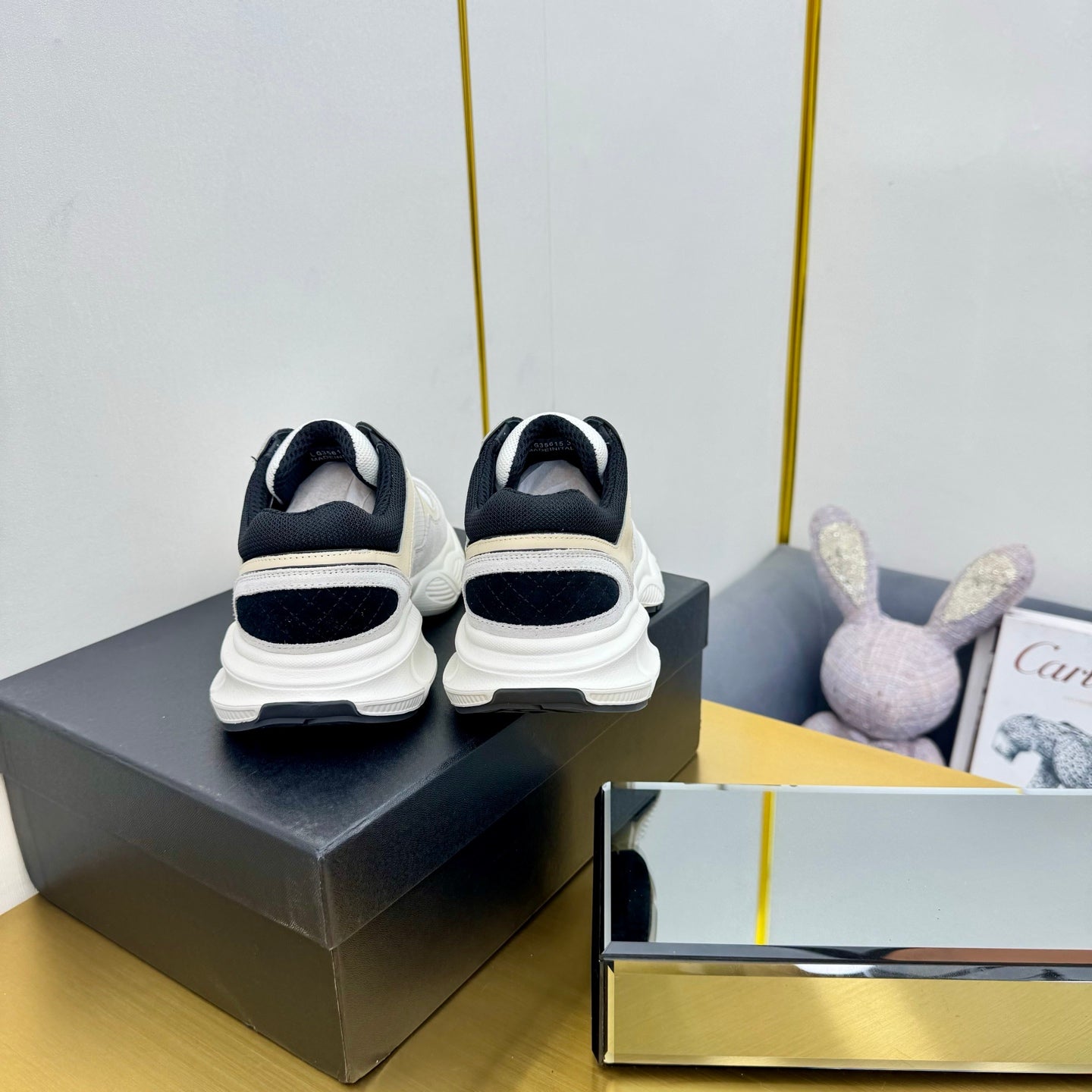 CC 26s Chunky Sneakers Grey Beige Black Suede 927334