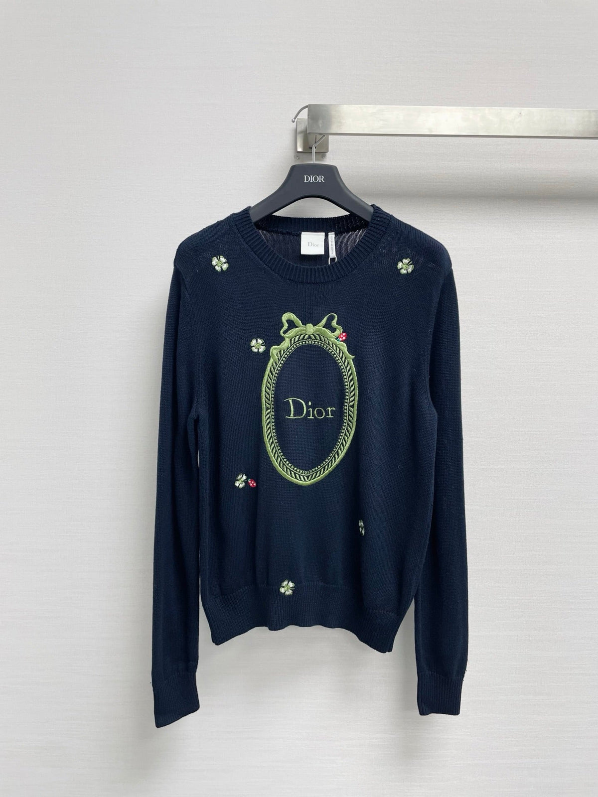 Dior 2026 Frame Logo Knit Crewneck Sweater 446714