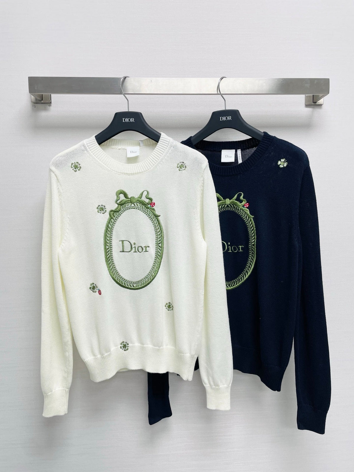 Dior 2026 Frame Logo Knit Crewneck Sweater 446714