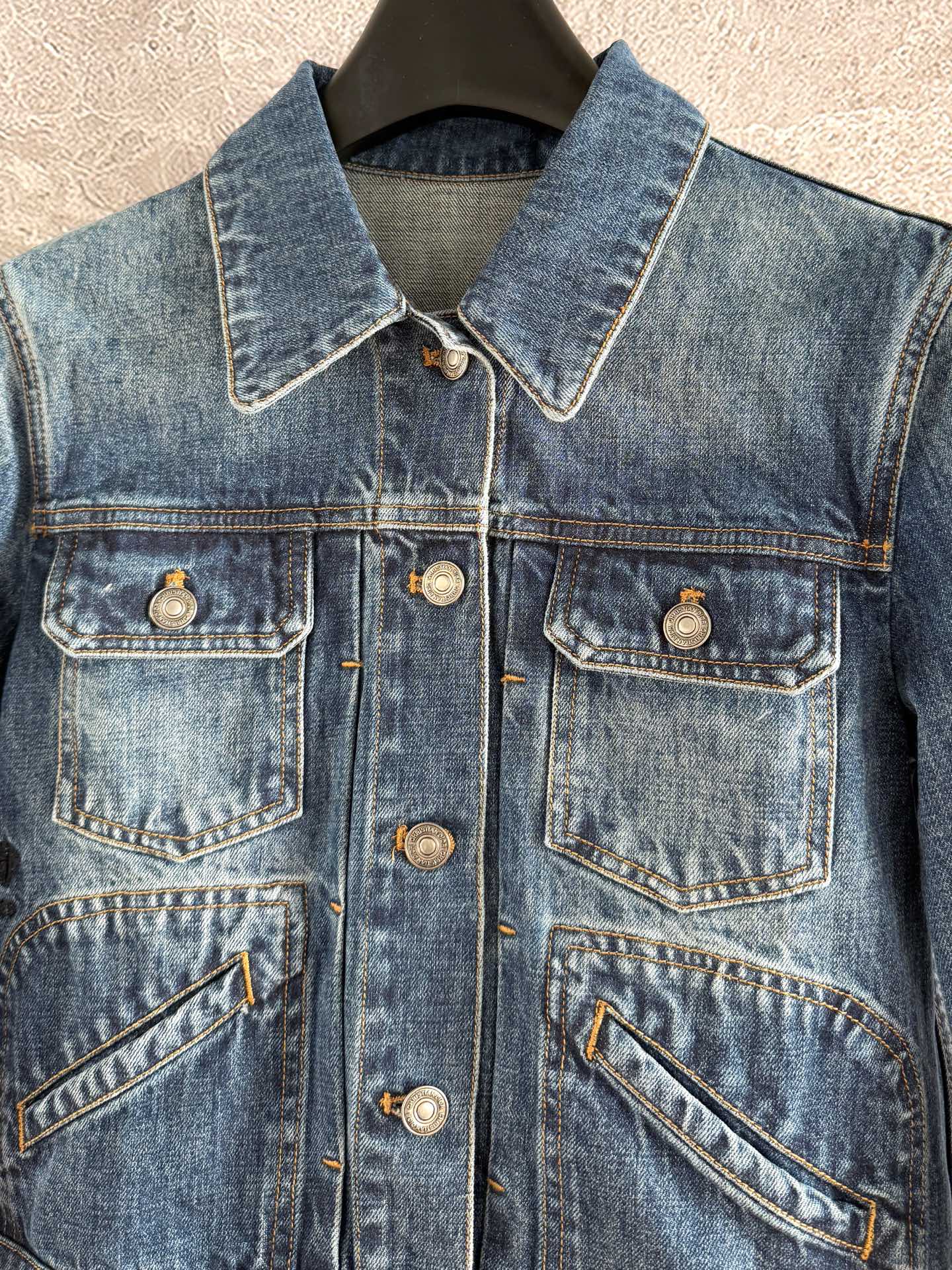 CD Pocket Denim Jacket Blue Cotton