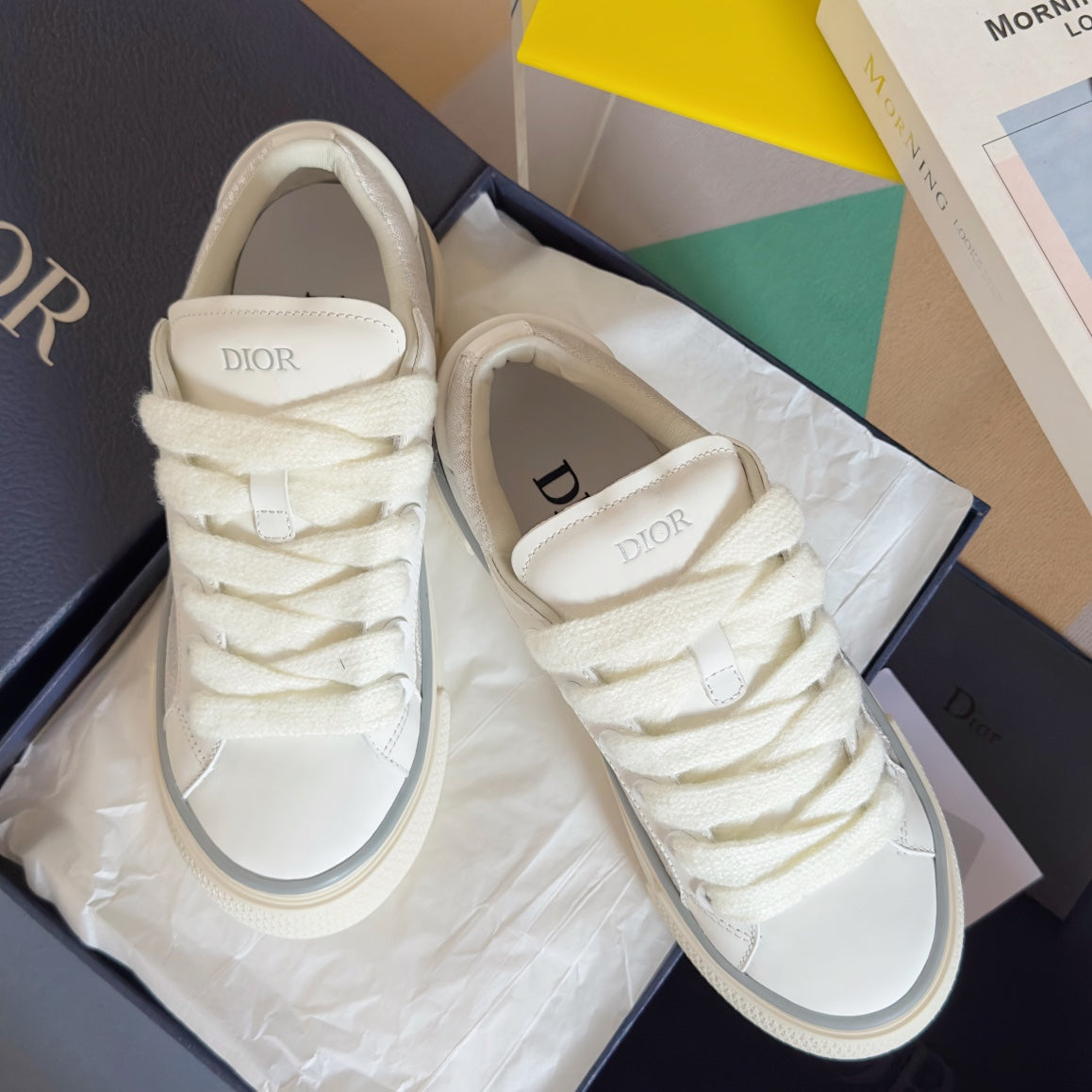 CD B33 Sneaker 40mm White Grey Monogram Suede