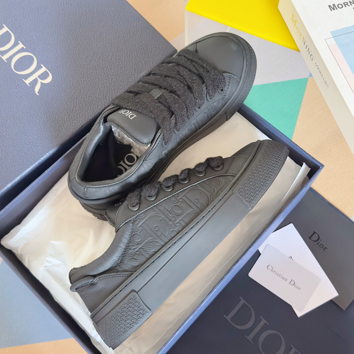 CD B33 Sneaker 40mm Black Monogram Cowhide