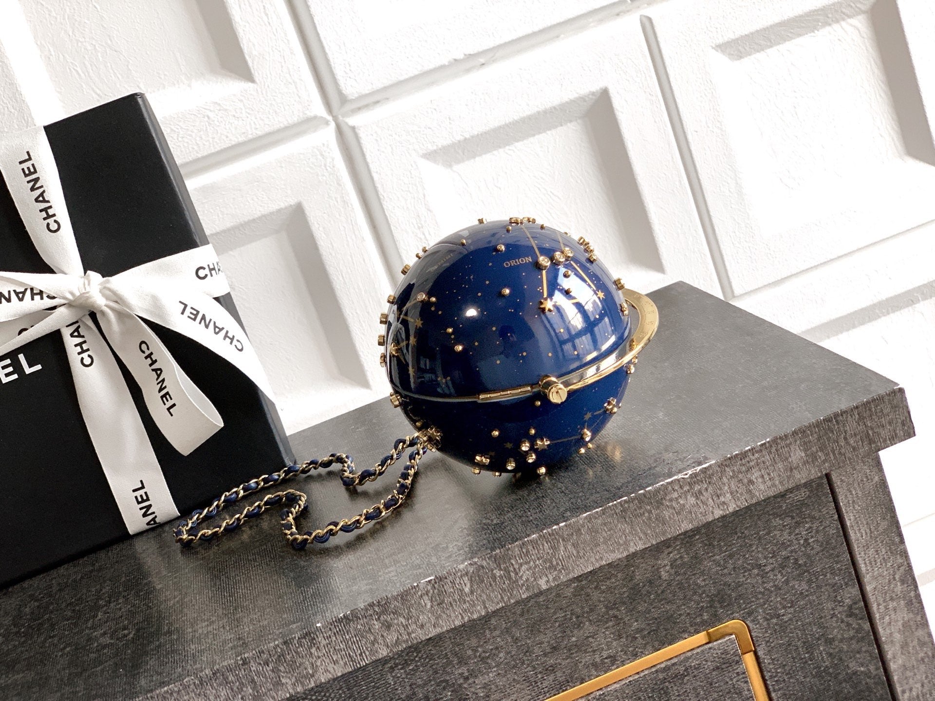 CC 2026 Evening Bag Dark Blue Resin Diamanté