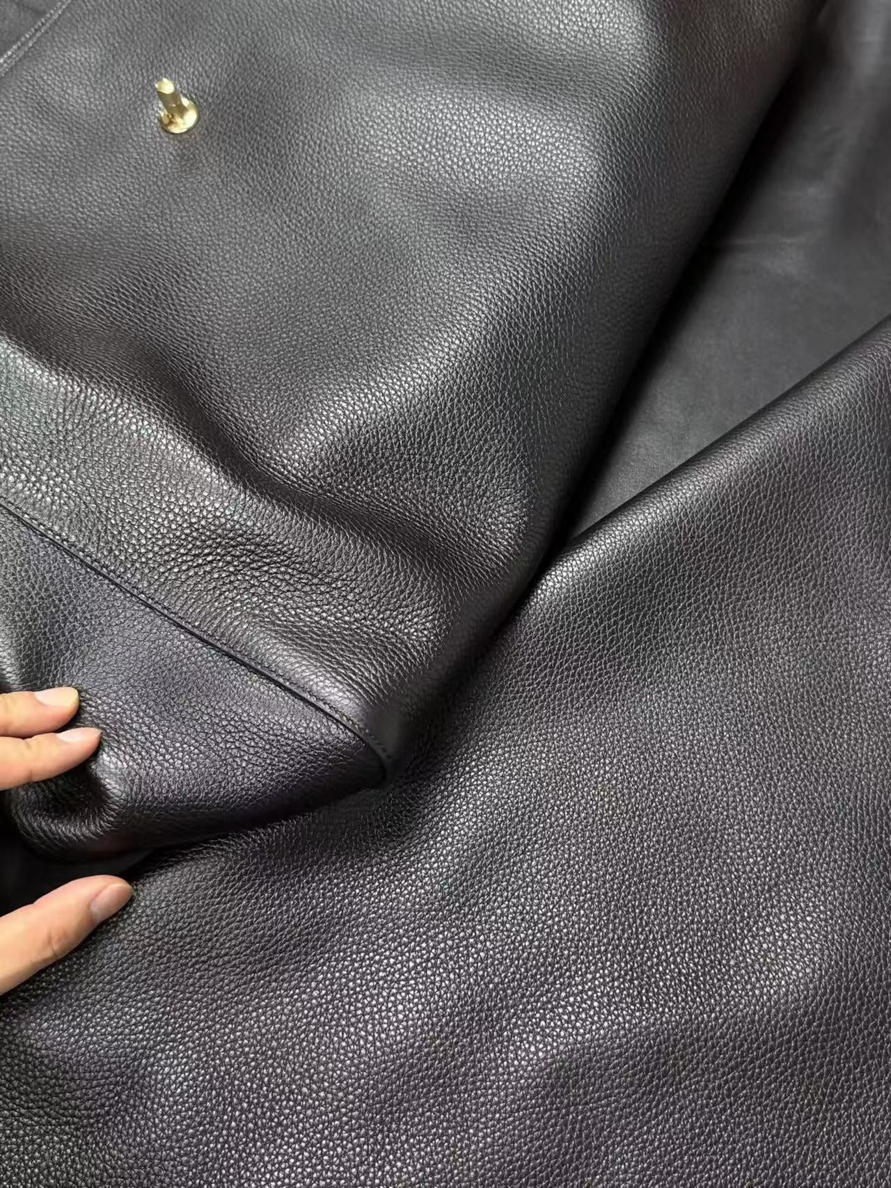 CC Large Shopping Bag 46cm Black Grained Calfskin