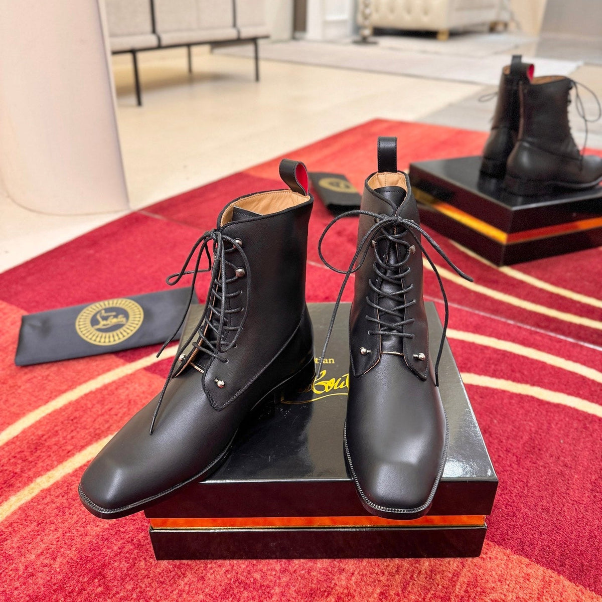 CL 2026 Combat Boots Black Black Logo Leather 193548