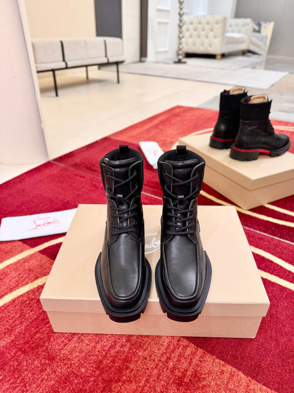 CL 2026 Combat Boots Black Black Logo Leather 193561